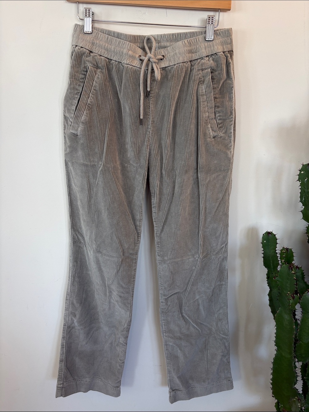 James Perse Casual Corduroy Drawstring Pants - Gray